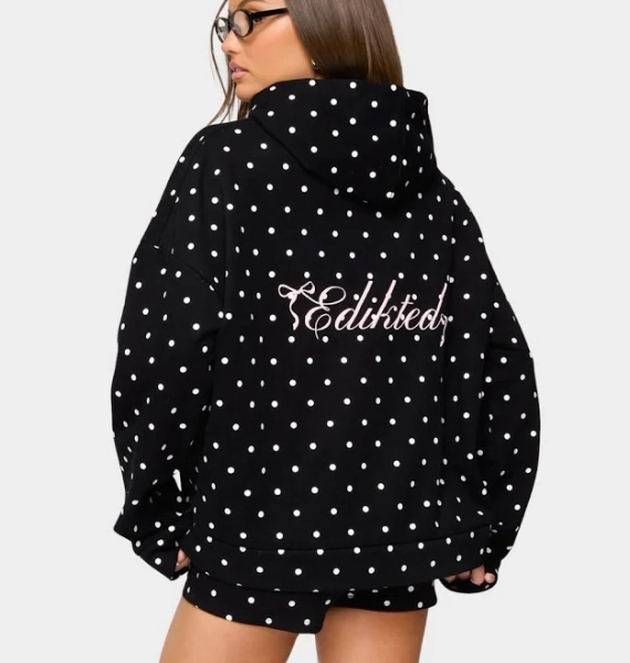 Edikted Women's Chelsie Polka Dot Hoodie