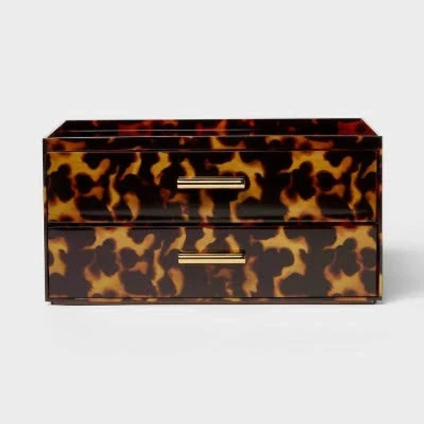 Threshold Leopard Print Stacking Drawers