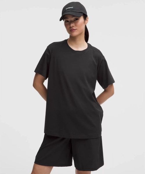 All Yours Organic Cotton Crewneck T-Shirt - Black - S
