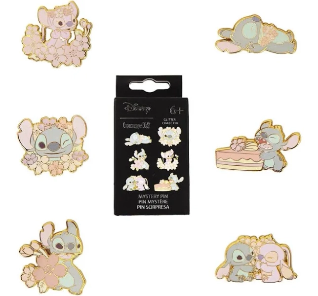 Loungefly Disney Stitch & Angel Cherry Blossom Mystery Box Pin