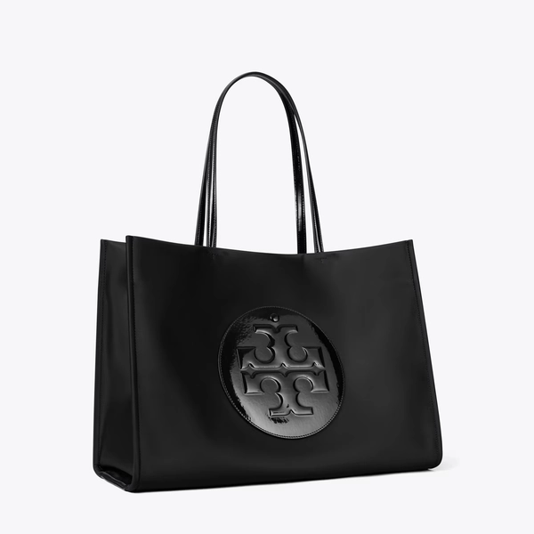 Ella Patent Tote in black, size OS