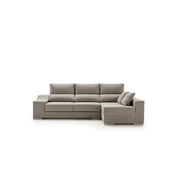 Sofa Chaiselongue con pufs y arcón Amatista Plus 265 Gris derecha
