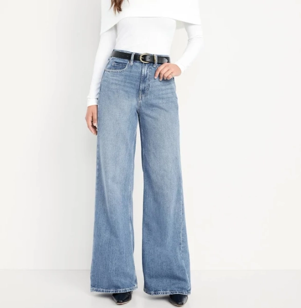 Old Navy Women's Extra High-Waisted Super Wide-Leg Jeans