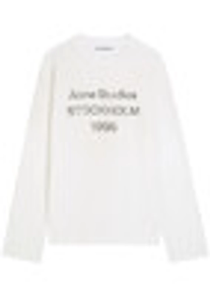 Logo-print long-sleeve cotton-blend T-shirt