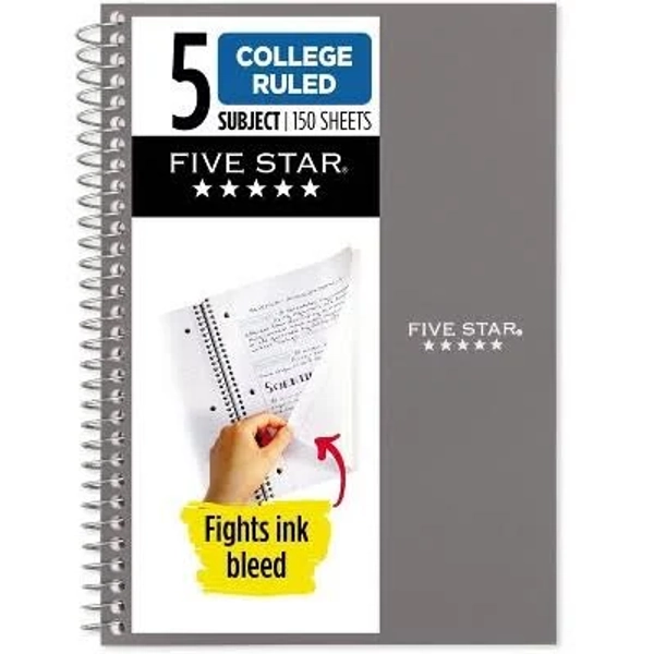 Mead College Ruled Notebook 5 Subject
