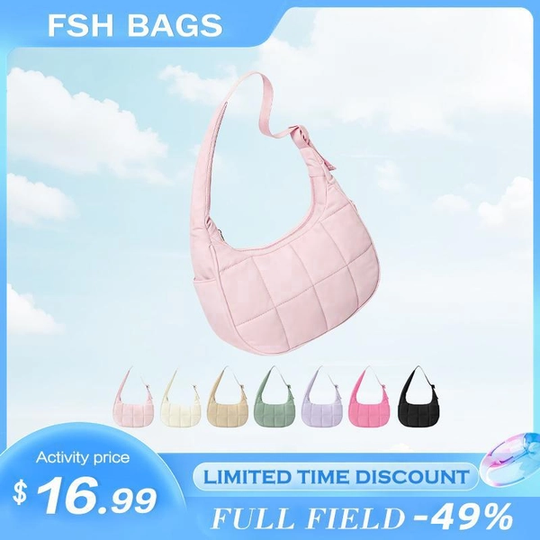 Five season home Essential  Pocket Fits 330ml Soda Can Moon Bag Spring Edition Adjustable Dual-Strap Nylon Crossbody Luxury Designer Handbag