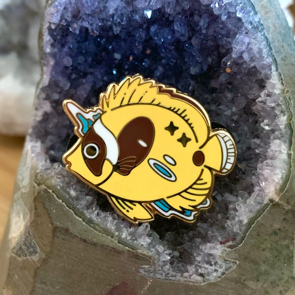 Butterflyfish Enamel Pin *CLEARANCE* / Marine Biology / Reef Fish / Lapel Pin / Fish Pin