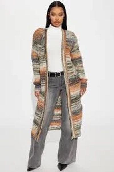 Women's Fashion Nova Autumn Leaves Cardigan Sweater Combo