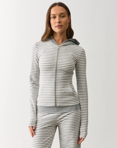 Stripe Zip Up Jacket