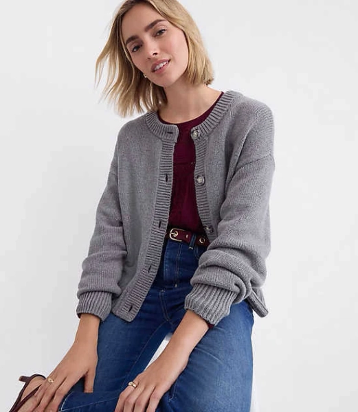 Loft Women's Oversized Chunky Cardigan Sweater