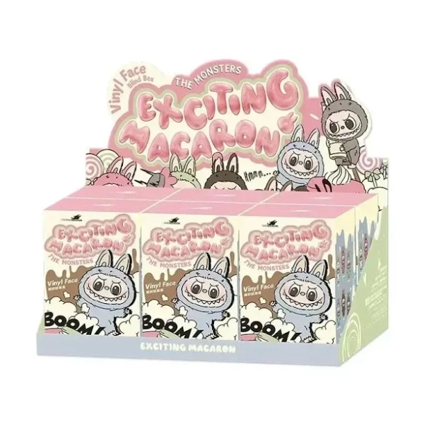 POPMART LABUBU THE MONSTERS Exciting Macaron Vinyl Face Blind Box Toy Kawaii Anime Action Figure