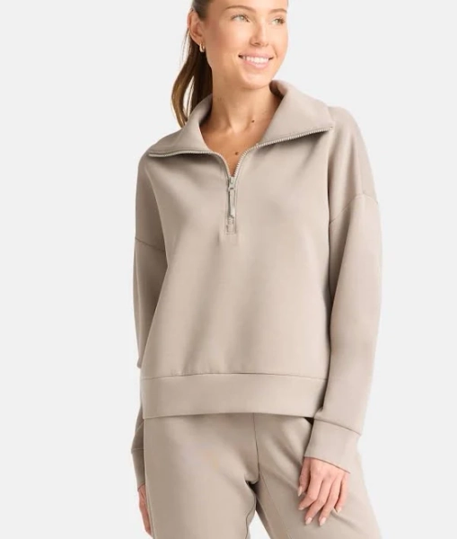 Avia Women's Scuba Knit Quarter Zip Pullover