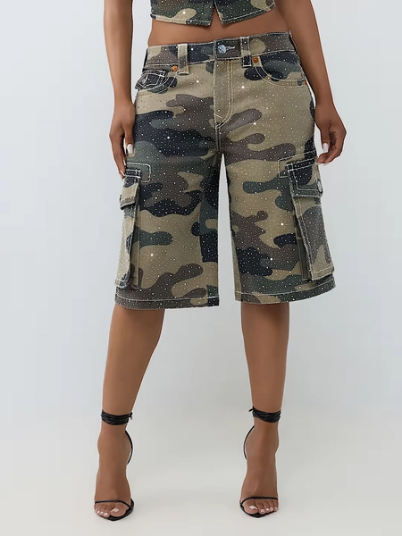 CAMO CARGO BIG T FLAP JORT