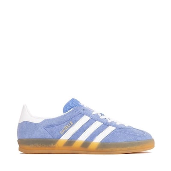 Womens adidas Gazelle Indoor Athletic Shoe - Blue Fusion / White / Gold Metallic
