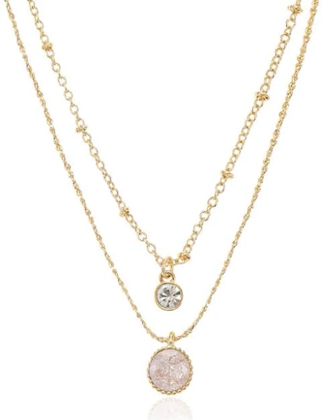 Time and Tru Women's Layered Cubic Zirconia Necklace