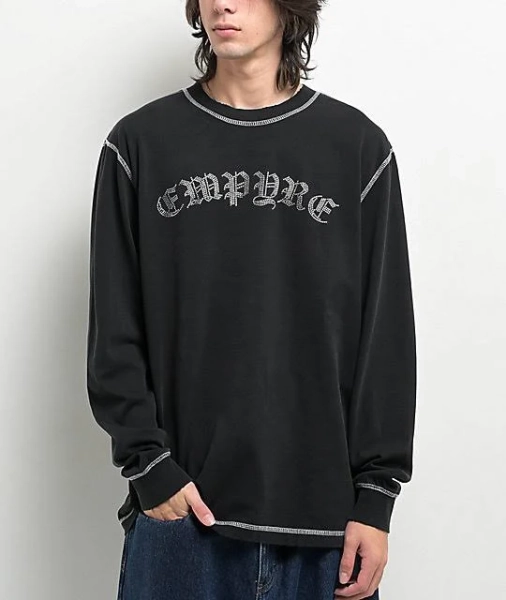 Empyre Too Tough Black Wash Long Sleeve T-Shirt