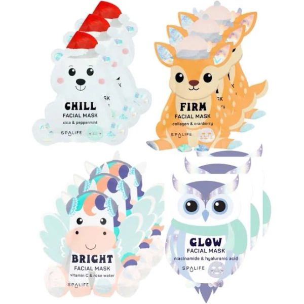 Christmas Holiday Winter Wonder Animal Facial Mask Gift Set