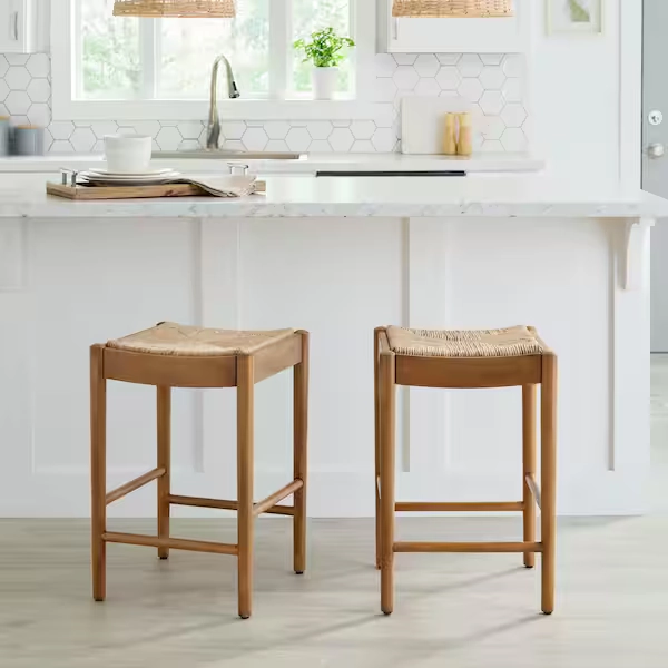Home Decorators Collection Hamlin Backless Natural Woven Counter Stools in Patina (Set of 2) 011THDBSSNAT10