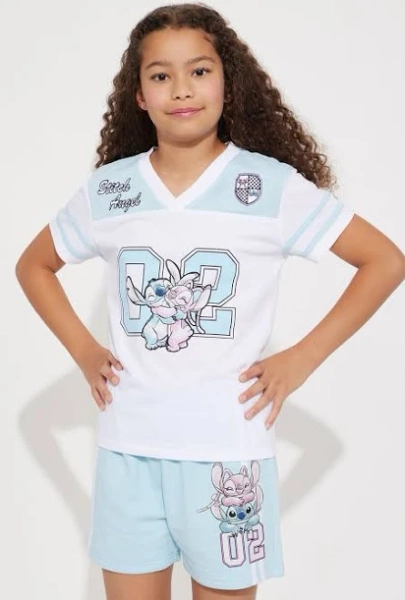 Fashion Nova Kids' Mini Stitch and Angel Short Set