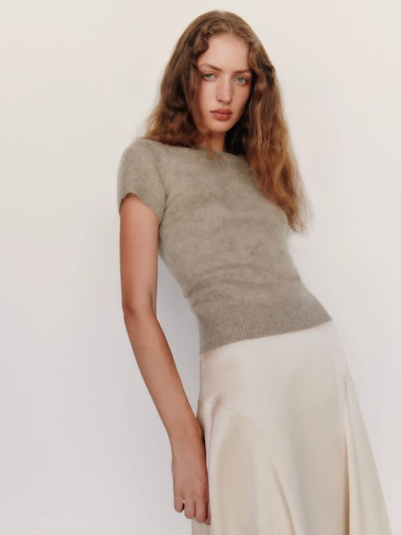 Darcy Brushed Cashmere Tee