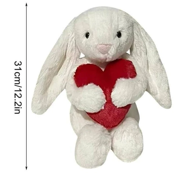 Bashful Red Love Heart Bunny Jellycat