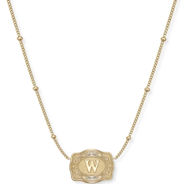 SpurWest Ultra Mini Initial Belt Buckle Necklace