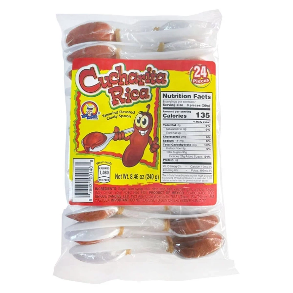 El Azteca Cuchararita Rica Tamarind Flavor Candy Spoons