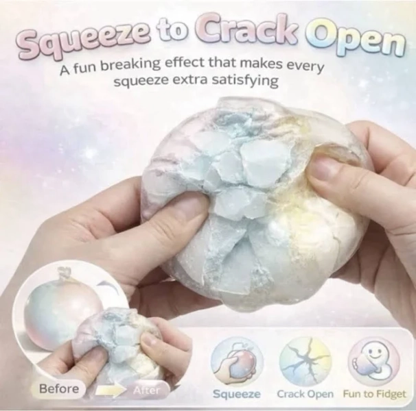 Tik Tok Viral Cotton Candy Wax Cracking Squishy Crunchy Snowball Burst