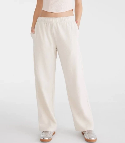 Aeropostale Women's Cloud Soft Mid-Rise Straight Leg Cotton Sweatpants