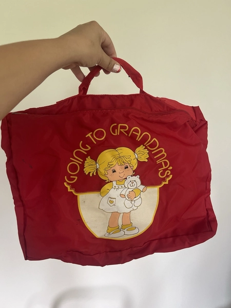 Vintage 70s 80s Going To Grandmas Kids Child’s Bag Luggage Suitcase Clothes