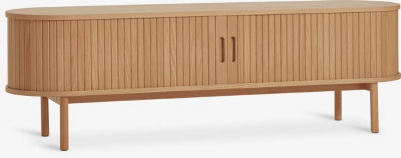 TV-meubel LYNGVIG 160cm 2 tambour deuren naturel eiken