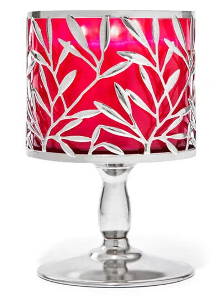Vine Leaf Pedestal 3-Wick Candle Holder