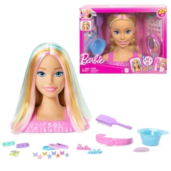 Mattel Barbie Doll Styling Head  Blonde Hair with 20+ Hair Styling Accessories  Star  Buttery Fly Clips