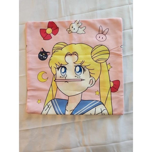 Sailor Moon Thinking Hmm with Pencil Pillow Case