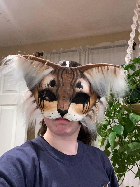 Therian and Furry Brown Cat Mask