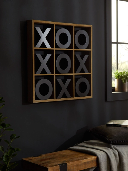 Black Bronx Noughts & Crosses Wall Game