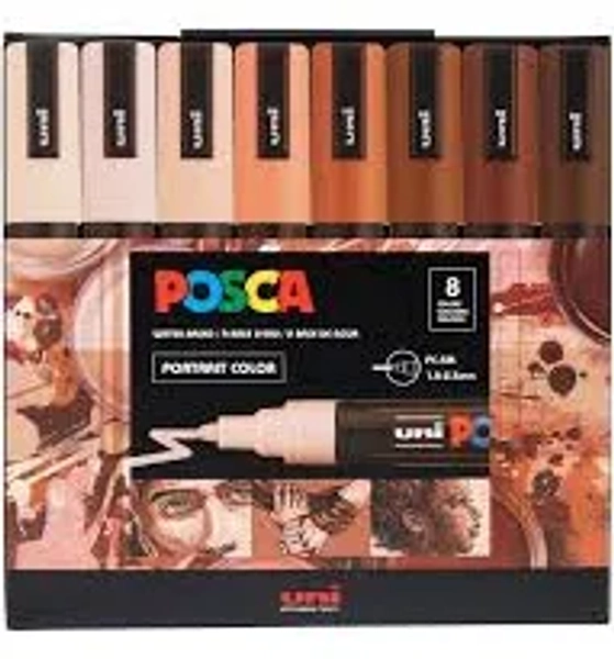Posca Portrait Colors PC-5M Paint Marker Set
