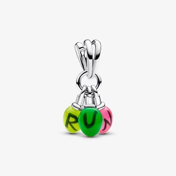 Pandora Sterling Silver Stranger Things Glow-in-the-Dark Run Dangle Charm