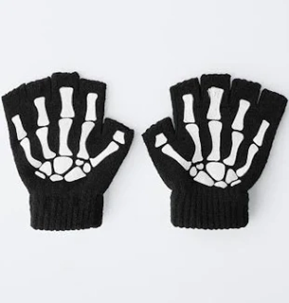 Zara Kids Skeleton Fancy Dress Knit Mittens