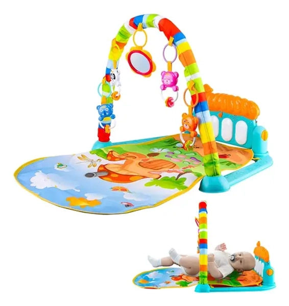 Gimnasio Portátil Mawe by Gadnic Sonajeros Luces LED Canciones Infantiles Desarrollo Sensorial 5 Sonajeros