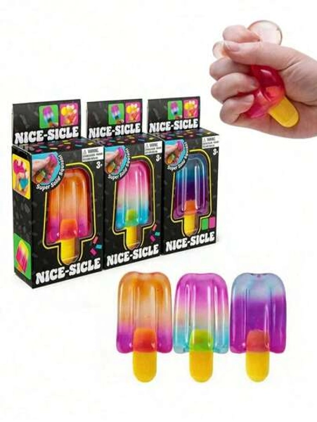 1pc Slow Rebound Gradient Ice Cream Squeeze Toy, Sensory Toy To Relieve Stress, Soft Anti-Anxiety Squeeze Toy Model, Relieve Anxiety, Office Relaxation, Soft And Fluffy, Soft And Fluffy Thing, Soft And Fluffy Toy, Home Decor | Best Gift For Family And Friends, Sensory Toy, Soft And Fluffy Toy, Squeeze Bean, Stress Relief Toy, Soft And Fluffy Ball, Travel Essential, Gift