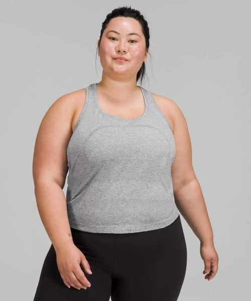 Swiftly Tech Racerback Tank Top 2.0 *Waist Length - Slate/White - 20