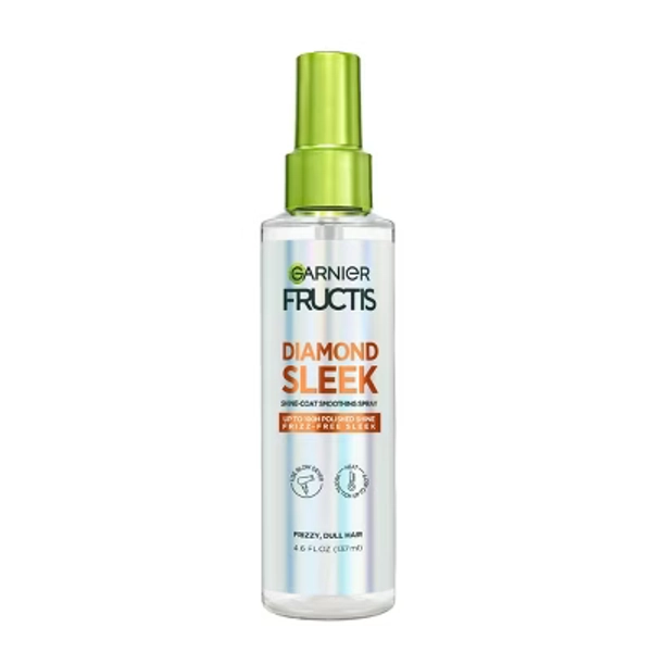 Garnier Fructis Diamond Sleek Smoothing Spray with Heat Protectant - 4.6 fl oz: Paraben-Free, Phthalate-Free, Contains Argan Oil, Vegan