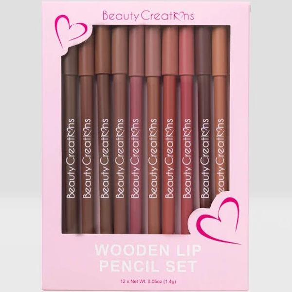 Beauty Creations Wooden Lip Pencil Set