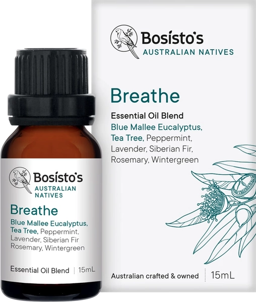 Bosistos Australian Natives Essential Oil Blend - Breathe - 15ml