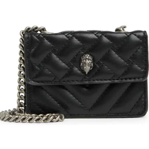 Kurt Geiger London Women's Micro Kensington Quilted Faux Leather Crossbody Bag