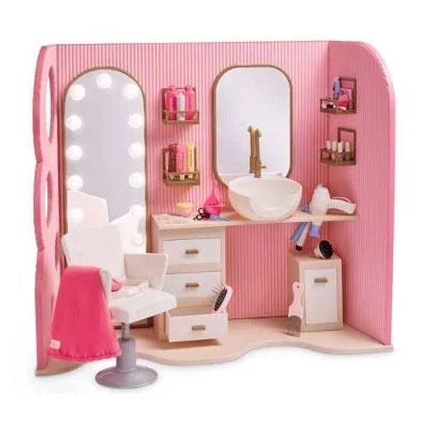 Our Generation Style & Shine Light-Up Hair Salon Playset