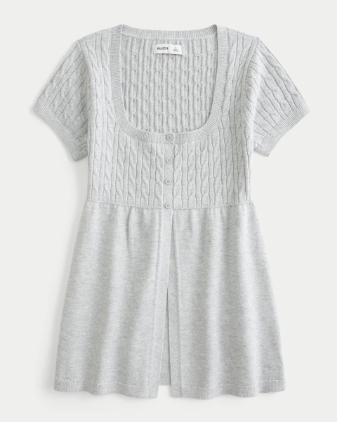 Short-Sleeve Flyaway Babydoll Top