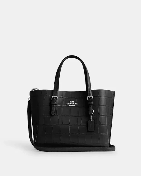 Silver/Black Mollie Tote Bag 25