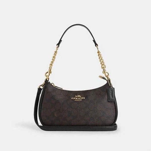 COACH Women's Teri Shoulder Bag - Black - Shoulder bags